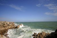 Vue de l'océan Atlantique depuis une plage